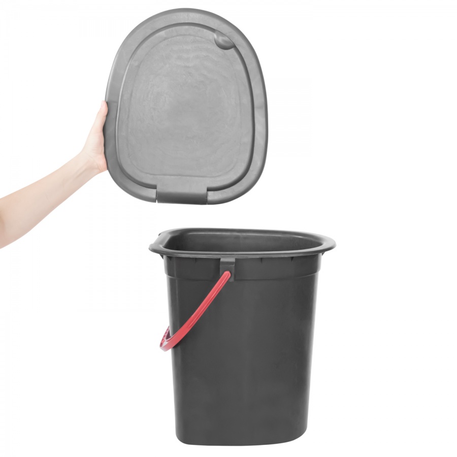 Bucket-toilet with lid