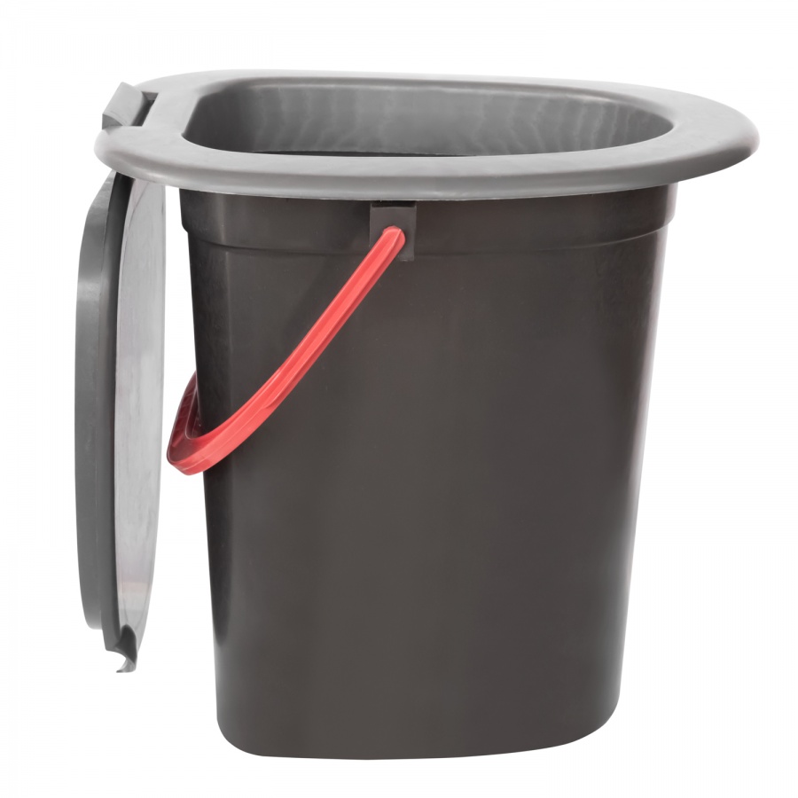 Bucket-toilet with lid