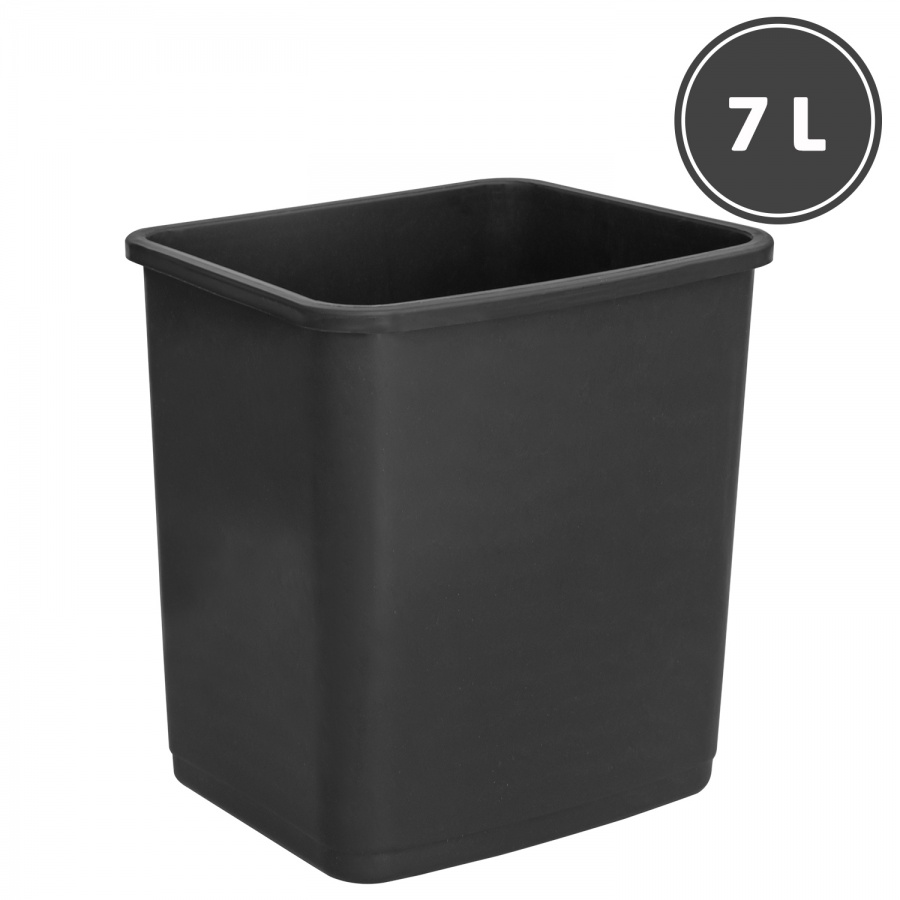 Garbage bin, black (7 l.)