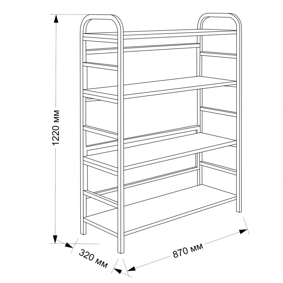 Этажерка 4 полки (разборная)