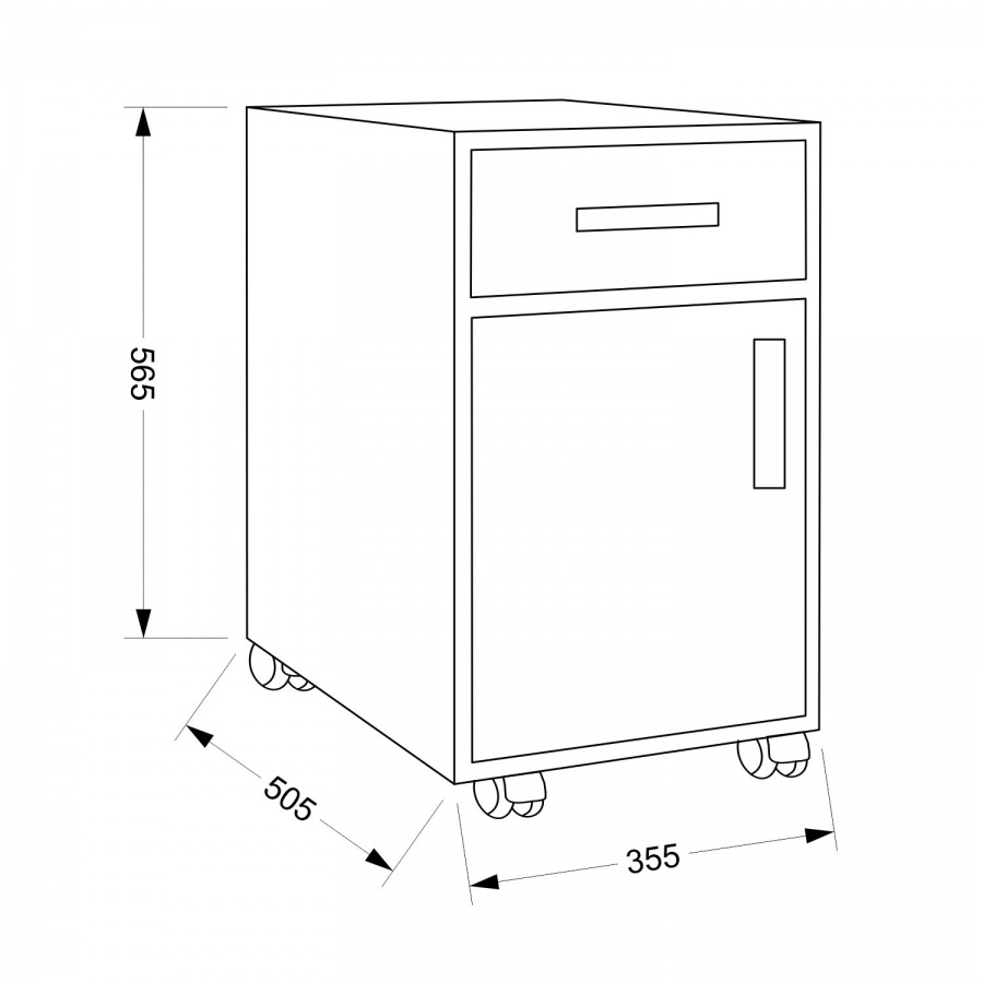 Commode KUL-T (on wheels)