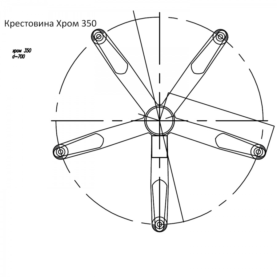 Крестовина Хром 350