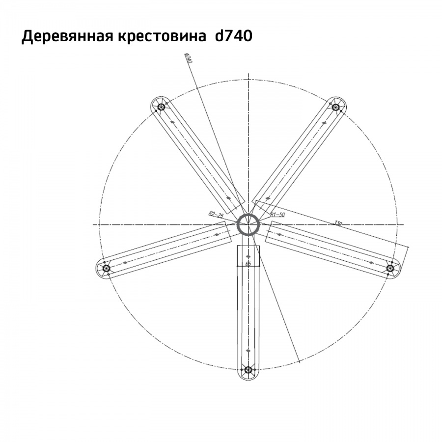 Крестовина дерево (Ромб светлый)