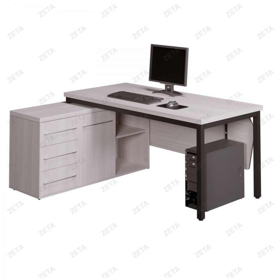 Стол с тумбой Хантер (F) (1400*700*800 Н), тумба (1200*400*650Н)