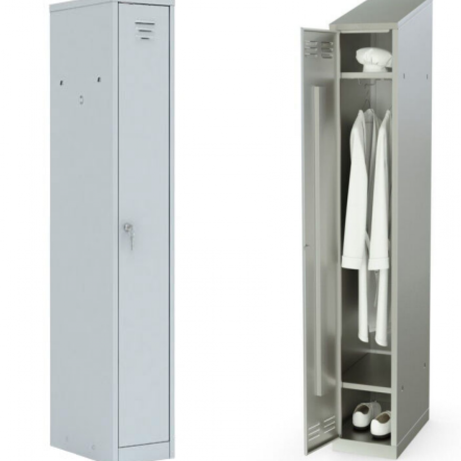Односекционный металлический шкаф для одежды разборный ШМР-1