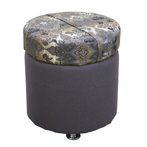 Padded stools Pouf with storage compartment